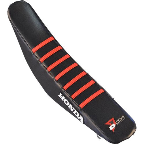 D'Cor Visuals Seat Cover Black W/Red Ribs Hon | 30-10-080