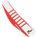 D'Cor Visuals Seat Cover Red/White Red Ribs Hon | 30-10-504