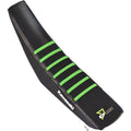 D'Cor Visuals Seat Cover Black W/Green Ribs Kaw | 30-20-126
