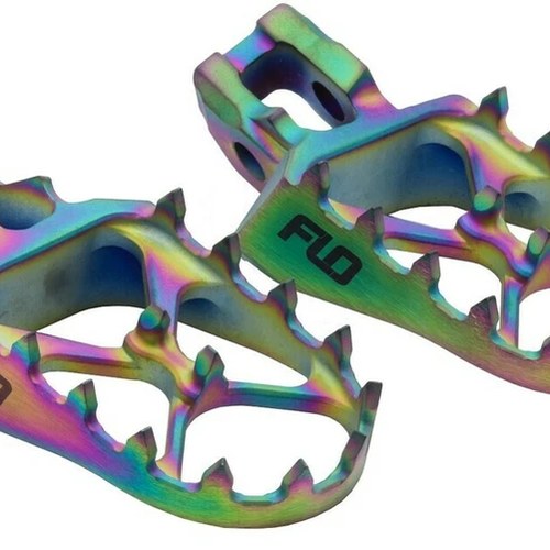 Flo Motorsports Titanium Foot Pegs Jet Fuel Hon/Kaw | TI-792JET