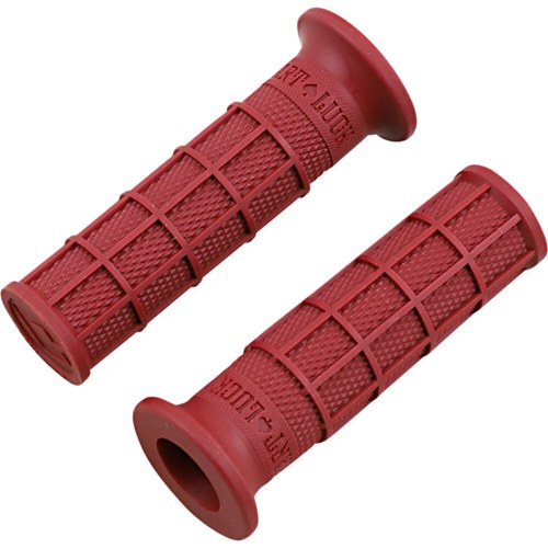 Odi Single Ply Waffle Grips Vtwin Dark Red | V02FWDR