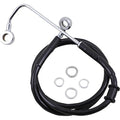 Drag Specialties Brake Line - 15-17 Softail - Black +10" | 618302-10BLK