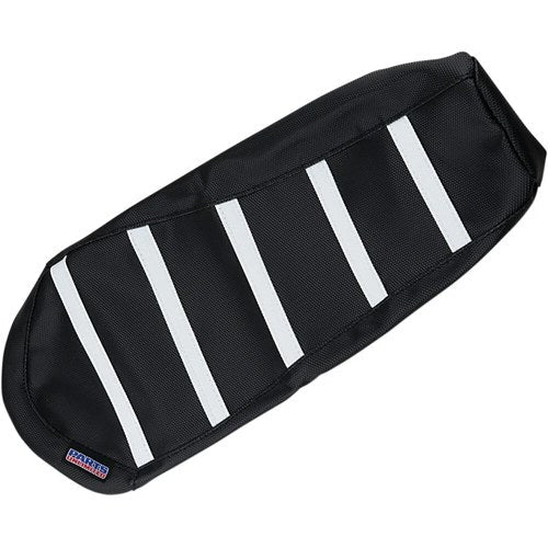 Parts Unlimited Ribbed Gripper Seat Cover - Ski-Doo (Black/White) SKI-107-337
