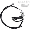 Drag Specialties +4" Brake Line - Front - Black Vinyl - FXDF2-17 | 612137-4BLK