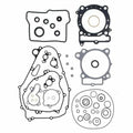 Athena Complete Gasket Kit W/Oil Seals Kaw | P