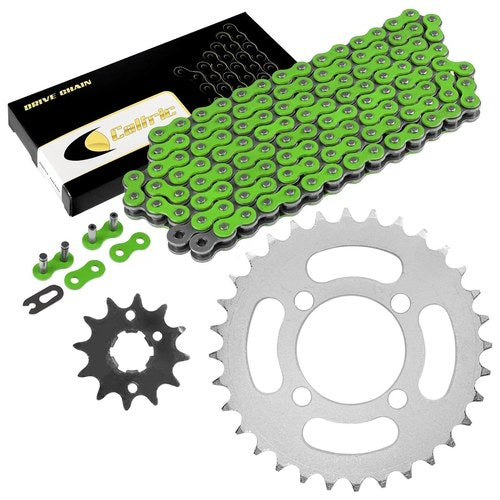 Drive Chain & Sprockets Kit fits Yamaha Breeze 125 YFA1 1989 1990-2004 / Green