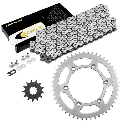 Drive Chain & Sprockets Kit for Kawasaki KX250 2002 2003 2004 2005 White
