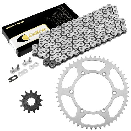 Drive Chain & Sprockets Kit for Kawasaki KX450F 06-17 / KLX450R 2008-2016 White