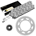 Drive Chain & Sprockets Kit For Yamaha XV250 XV 250 V-Star 250 2008-2016 White