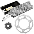 Drive Chain & Sprockets Kit for Honda XR400R 1996 1997 1998 1999-2004 White