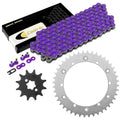 Drive Chain & Sprockets Kit for Yamaha It175 1980-1983 / It200 1984-1986 Purple