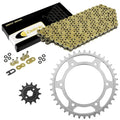 Gold O-Ring Drive Chain & Sprockets Kit for Honda XR250L 1991 92 93 94 95 1996