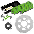 Green O-Ring Drive Chain & Sprockets Kit for Kawasaki EX650 Ninja 650R 2006-16