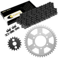 Black Drive Chain And Sprocket Kit for Kawasaki Ninja ZX-12R ZX1200 2000-2006