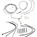 Burly Brand Complete Stainless Braided Handlebar Cable/Brake Line Kit | B30-1156