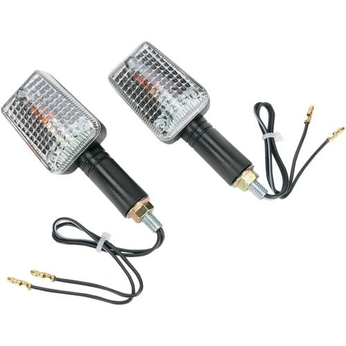 K&S Technologies Marker Light - Ministalk - Long - Black/Clear | 25-8131