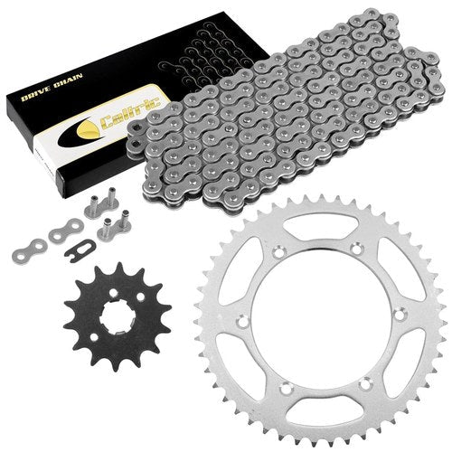 Drive Chain & Sprocket Kit for Kawasaki KX250 1987-1989 / KX500 1987-2004 Steel