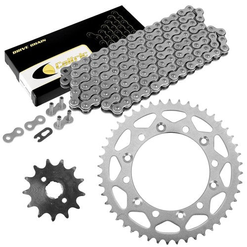 Drive Chain W/Front Rear Sprockets Kit for Honda XR200R 1986-2002 Steel