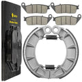 Front Brake Pads & Rear Brake Shoes for Honda PC800 Pacific Coast 89-90 1994-98