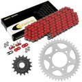 Red O-Ring Drive Chain & Sprockets Kit for Kawasaki ZR1000A Z1000 2003-2006