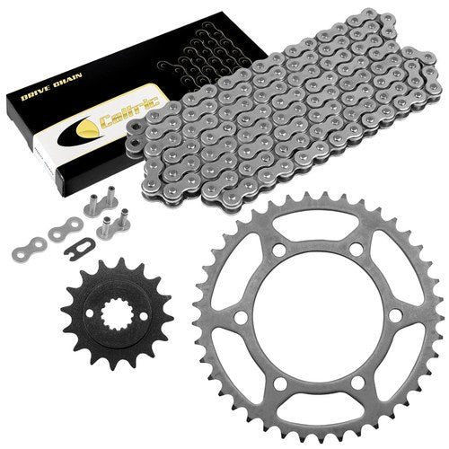 Drive Chain & Sprockets Kit for Kawasaki EX500 Ninja 500R 1994-2009