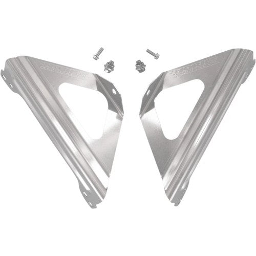 Works Connection Aluminum Radiator Braces for Suzuki RM125/RM250 (Silver) 18-001