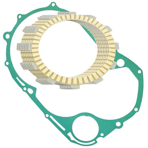 Clutch Friction Plates W/Gasket for Yamaha XVS1100A V-Star 1100 Silverado 03-09