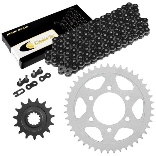 Black Drive Chain And Sprocket Kit for Kawasaki ZR1000G Z1000 Abs 2014-2018