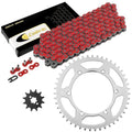 Red Drive Chain And Sprocket Kit for Kawasaki KX125 1985-1989
