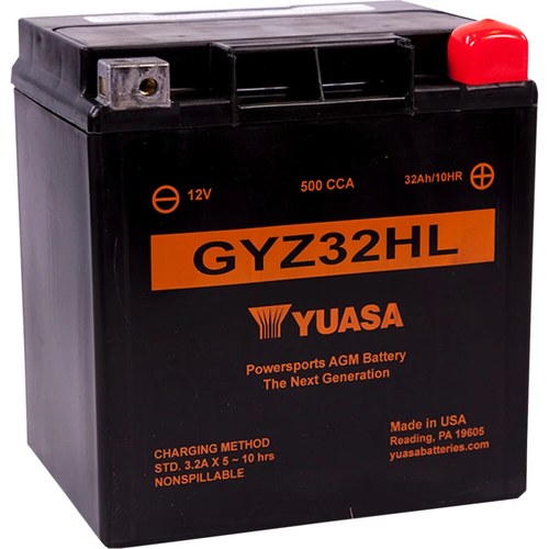 Yuasa Gyz High Performance Maintenance-Free Agm Battery (GYZ32HL) YUAM732GHL