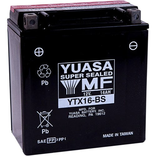 Yuasa Fresh Pack Maintenance-Free Agm Battery (YTX16-BS) YUAM32X6S