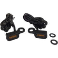 Drag Specialties LED Handlebar Marker Lights (Black w/ Amber Lens)