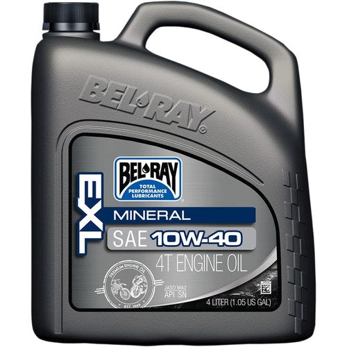 Bel-Ray Exl Mineral 4T Engine/Motor Oil | 10W-40 | 4 Liter | 99090-B4LW