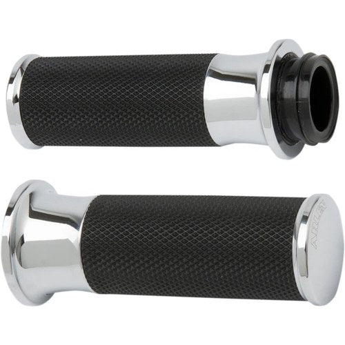 Arlen Ness - 07-322 - Fusion Series Grips, Smooth - Chrome