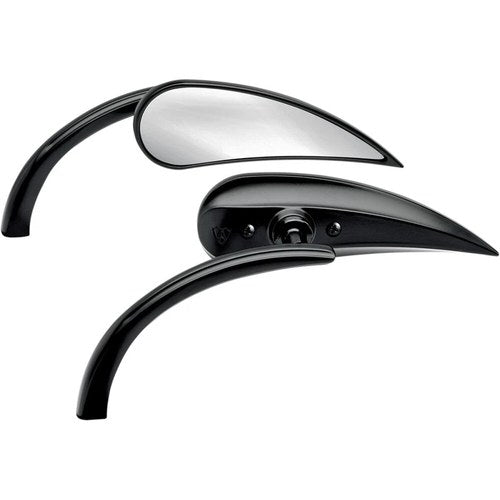 Arlen Ness - 13-401 - Micro Die-Cast Rad II Teardrop Mirror, Right - Black