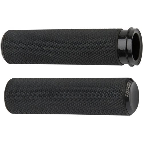 Arlen Ness - 07-327 - Fusion Series Grips, Knurled - Black