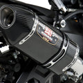 Yoshimura R-77 Street Slip-On Exhaust System (CF/CF) for 2011-15 Suzuki GSX-R750