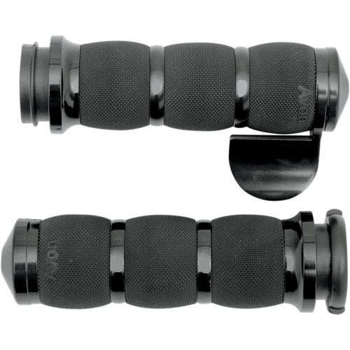 Avon Air Cushion Grips for H-D Motorcycles w/Fly-By-Wire (THROTTLE Boss Black)