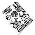 Moose Racing MX Off-Road Agroid Decal/Sticker Sheet (Black/Silver)