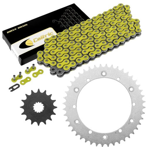 Caltric Drive Chain & Sprockets Kit for Yamaha TT500 XT500 1977 1978 1979-1981