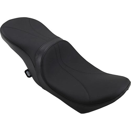 Drag Specialties Low Touring Seat, Mild Stitched, Yaffe Tanks (Black) 0801-1069