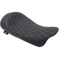 Drag Specialties Low Solo Seat, Diamond, Silver Stitch (Black/Silver) 0801-1153
