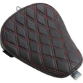 Drag Specialties Bobber Solo Seat - Double Diamond - XL (Black/Red) 0804-0741