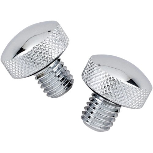 Drag Specialties Knurled Seat Bolt - Flst '86-'07 (Chrome) Pair | 74549-SC1