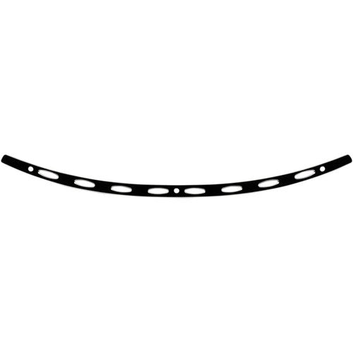 Memphis Shades Windshield Trim - Oval - Flh '96-'13 (Black / Chrome) MEB0946