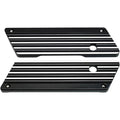 Joker Machine Saddlebag Latch Covers - Finned (Black Anodized) Pair | 04-50-1B