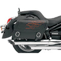 Saddlemen Highwayman Tattoo Saddlebags Flame (Black/Orange) Large | X021-05-0416
