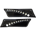 Accutronix Saddlebag Latch Covers - Drilled (Black) Pair | BL9313-DN