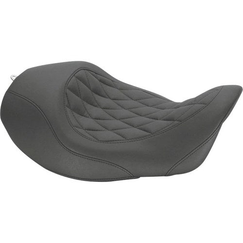 Mustang Wide Tripper Forward Solo Seat - Diamond (Black) 76710