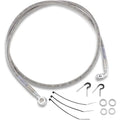 Drag Specialties Front Brake Line - Clear-Coated Stainless Steel | 640213